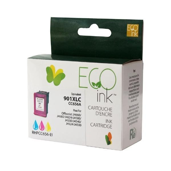 Compatible with HP 901XL Tri-Color (CC656A) ECOink Remanufactured Ink Cartridge in Printers, Scanners & Fax in West Island