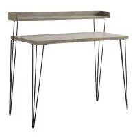 Union Rustic Carrillo 2 Tier Wood and Metal Desk