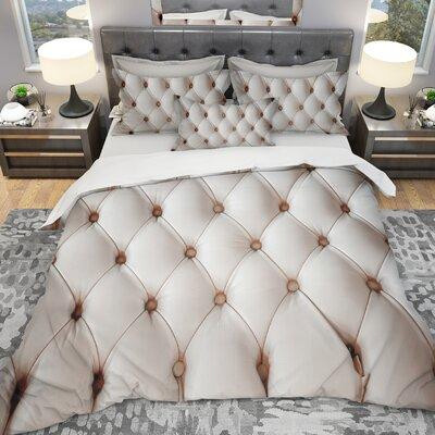 Made in Canada - East Urban Home Designart Diamond Shaped Leather Couch Duvet Cover Set in Couches & Futons
