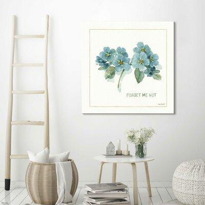 Made in Canada - Ophelia & Co. 'My Greenhouse Forget Me Not' Watercolor Painting Print in Arts & Collectibles