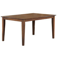 Red Barrel Studio Rubberwood Solid Wood Dining Table