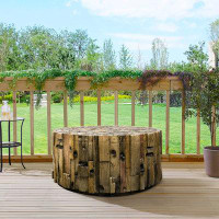 Millwood Pines Accent Round Side End Table for Outdoor Patio Garden Indoor Home