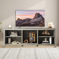 Red Barrel Studio Morden Style TV Stand with Wires Holes and Open Compartments for Living Room
