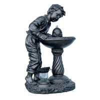 Winston Porter Boy Drinking At Water Fountain