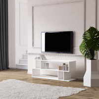 Ivy Bronx White Color Minimalist Tv Stand For Tvs Up To 50"