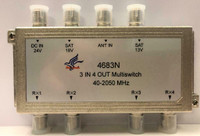Promotion! Samsonic 3 in 4 out multiswitch, 40-2050MHz ,4683n,$19.99