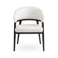 Corrigan Studio Kyrein Fabric Wing back Arm Chair in White