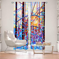 East Urban Home Lined Window Curtains 2-panel Set for Window by Mandy Budan - Sunrise
