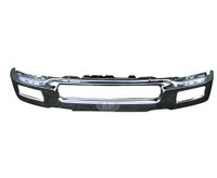 Bumper Front Ford F150 2004-2006 Steel Chrome With Square Fog Lamp Hole , FO1002390