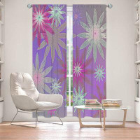 East Urban Home Lined Window Curtains 2-panel Set for Window Size by Pam Amos - Starburst Purple Pink