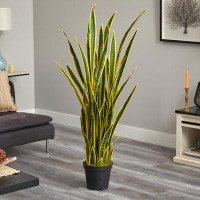 Bay Isle Home™ 60" Artificial Snake Plant in Pot