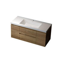 Orren Ellis 8_Newport 47 In. Modern Design Oak Bathroom Furniture Set With Cabinet And Basin