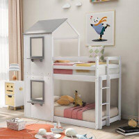 Harper Orchard Phillipsville Twin Over Twin Standard Bunk Bed
