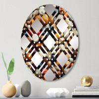 East Urban Home Nut Discovery Collage I - Plaid Decorative Mirror-MIR117180-Oval