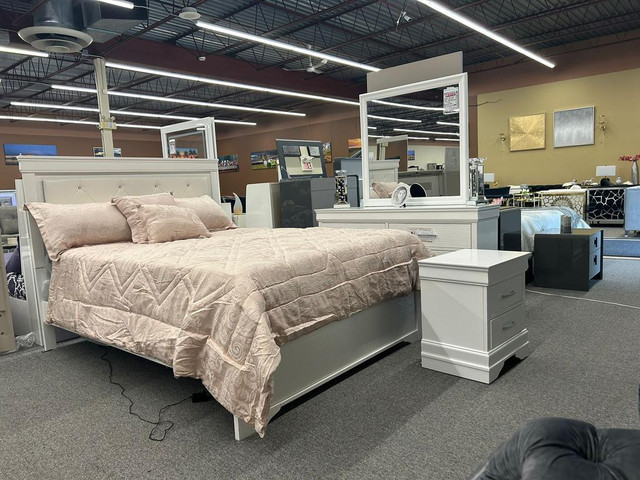 Lowest Market Price White Bedroom Set !! in Beds & Mattresses in Chatham-Kent