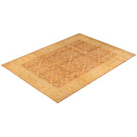 The Twillery Co. Keenan One-of-a-Kind Hand-Knotted New Age 10'2" x 13'10" Wool Area Rug in Bronze