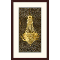 Global Gallery 'Panneau Chandelier I' by Remy Dellal Framed Graphic Art
