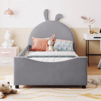 Red Barrel Studio Upholstered Daybed with Cute Headboard