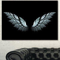 Made in Canada - Design Art 'Angel Wings on Black Background' Graphic Art on Wrapped Canvas