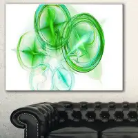 Design Art 'Green Fractal Desktop' Graphic Art Print on Wrapped Canvas