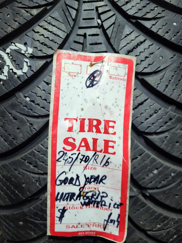 P 245/70/ R16 Goodyear Ultra Grip Ice M/S*  Used WINTER Tires 80% TREAD LEFT  $340 for All 4 TIRES in Tires & Rims in Edmonton Area - Image 2