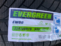 FOUR NEW 225 / 40 R19 AND 255 / 35 R19 EVERGREEN EW66 TIRES -- C43