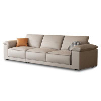 Fortuna Femme 110.24" Light gray Technology cloth Modular Sofa cushion couch