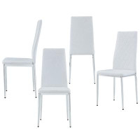 Hokku Designs 15" Wide Top Air Leather Dining And Conference Chair (Set Of 4)