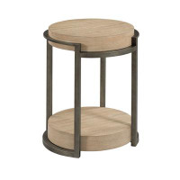 17 Stories Francien Solid Wood Sled End Table with Storage