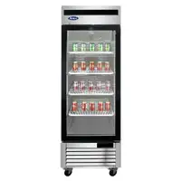 Atosa MCF8705GR 27 Inch Glass Door Refrigerator – One Section – Stainless Steel Exterior
