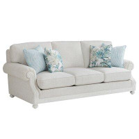 Tommy Bahama Home Ocean Breeze Upholstery 93" Rolled Arm Sofa with Reversible Cushions