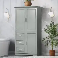 Wildon Home® Wilfredo Freestanding Linen Cabinet
