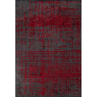 Woven Concepts Grey Red Abstract Luxury Area Rug