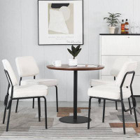 Latitude Run® Elorah Fabric Metal Upholstered Back Side Chair Dining Chair