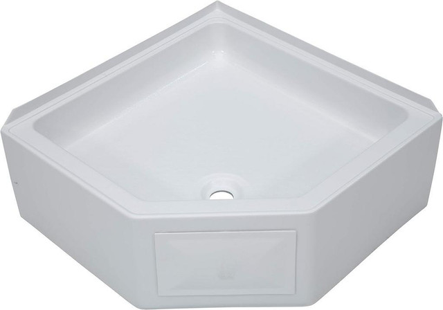 Lippert Components 325246 - 27X27 CORNER SHOWER PAN CD WHITE in RV & Camper Parts & Accessories in Ontario - Image 2