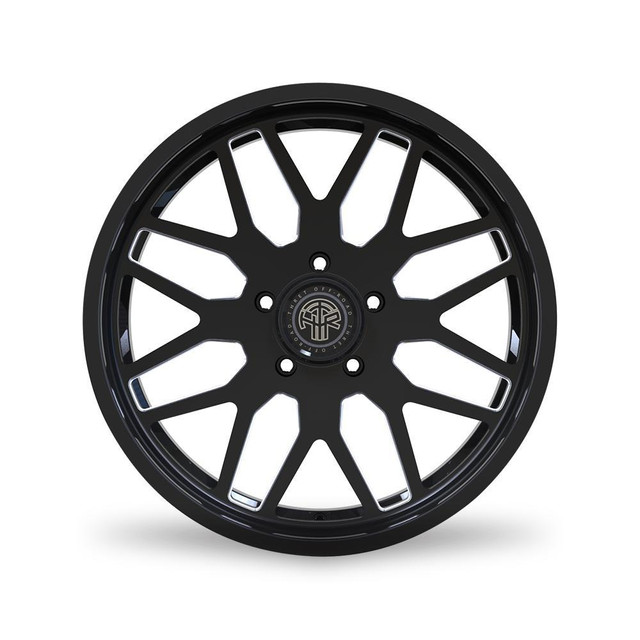 22x10 Thret Monarch 901 Black/Milled wheels for Ford, RAM, GMC, Chevy, Jeep in Tires & Rims in Alberta - Image 3
