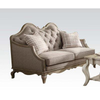 Rosalind Wheeler Armonni Upholstered Loveseat Beige And Antique Taupe