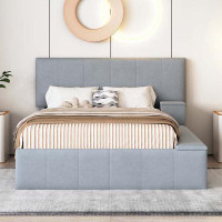 wtressa Upholstered Platform Bed With Lateral Storage Compartments