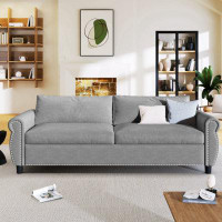 Red Barrel Studio 80.7'' 2-In-1 Sofa Bed Sleeper With Large Memory  Mattress(63''*70.9*3.3 Inch), For Living Room Spaces