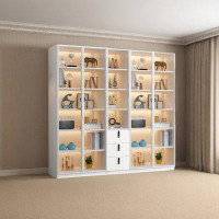 Hillock Home Glass Door Large Bookcase Modern Light Luxury Bookcase Display Case