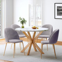 Soges Modern 5 Piece Dining Table And Chair Set