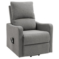 ELECTRIC LIFT RECLINER CHAIR RISING POWER CHAISE LOUNGE FABRIC SOFA WITH REMOTE CONTROL &amp; SIDE POCKET FOR LIVING ROO