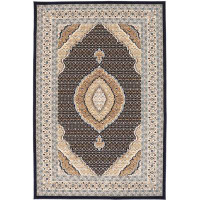 Canora Grey Navy Traditional 3X12 Oriental Runner Rug