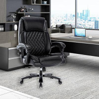Latitude Run® Rupinder Leather Executive Office Chair with Back Tilt and Lumbar Support