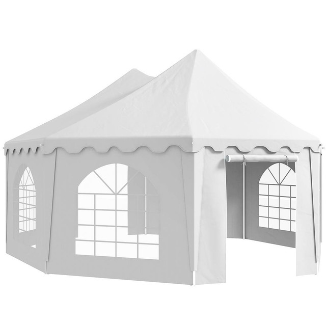 Party Tent 267.7" L x 197.6" W x 141.7" H White in Patio & Garden Furniture - Image 2