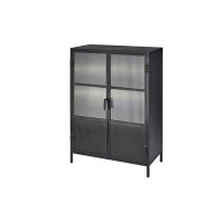 Jamie Young Company Armoire d'appoint vitrée 2 portes Vitrino