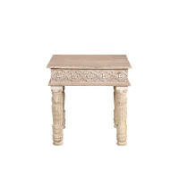 Bungalow Rose Elissia 24'' tall Solid Wood End Table