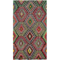 Foundry Select Southwestern Hand-Knotted 5.6' x 10.0' Wool Red/Ivory Area Rug