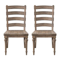 Ophelia & Co. Ladderback Dining Chair Set With Upholstered Seat And Back, Set Of Two