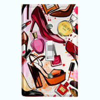 WorldAcc Metal Light Switch Plate Outlet Cover (Makeup Shoes - Single Toggle)